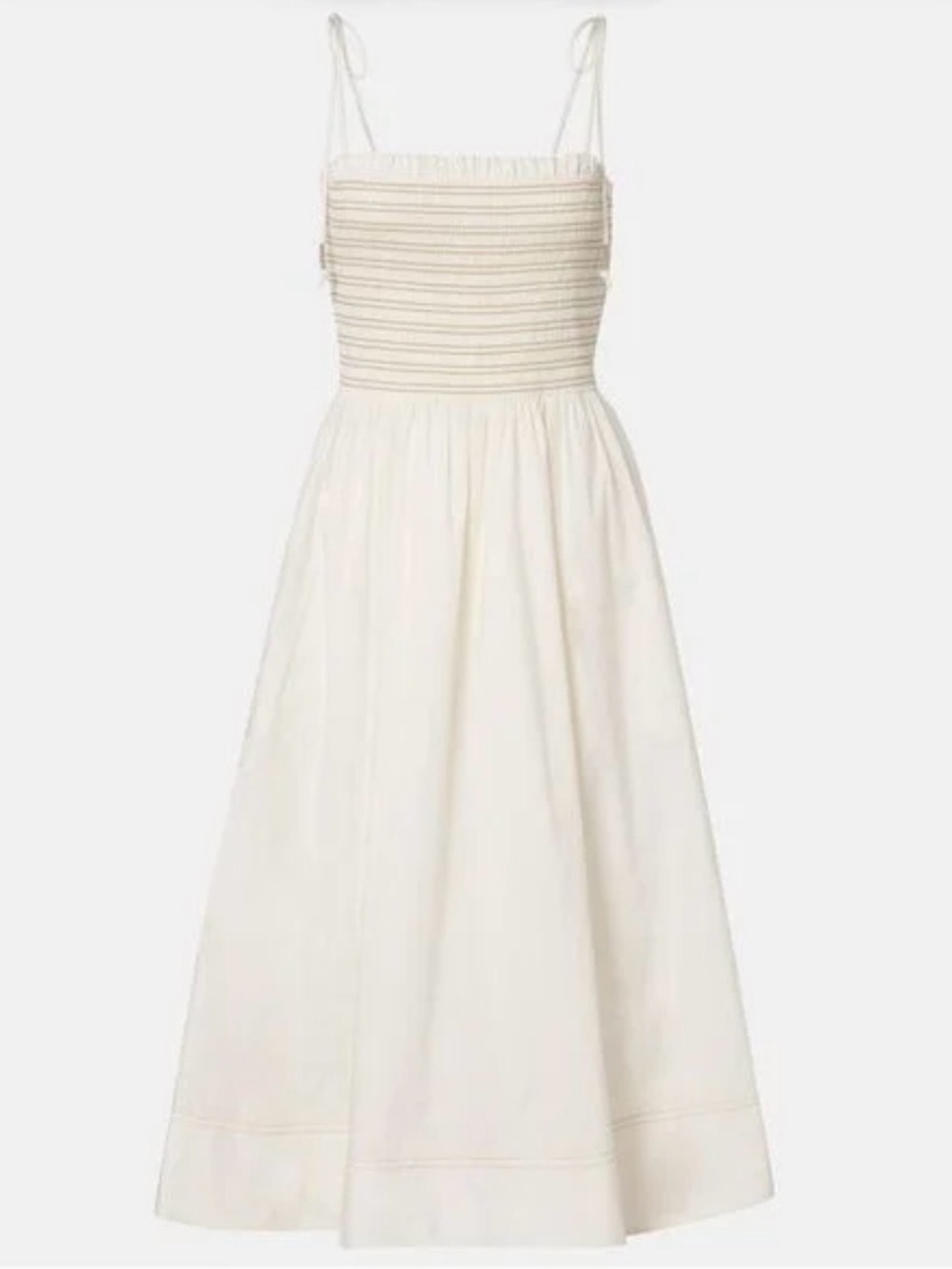 Veronica Beard Kaela Smocked A-Line Midis dress